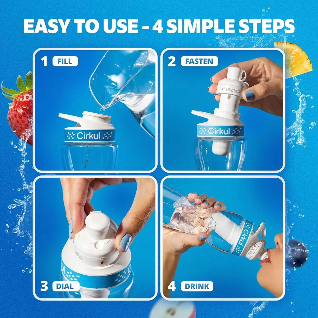 22oz. White Stainless Steel Bottle Starter Kit